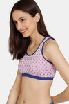 Zivame Girls Double Layered Non Wired Full Coverage Bralette - Star Lavender — thumbnail 3